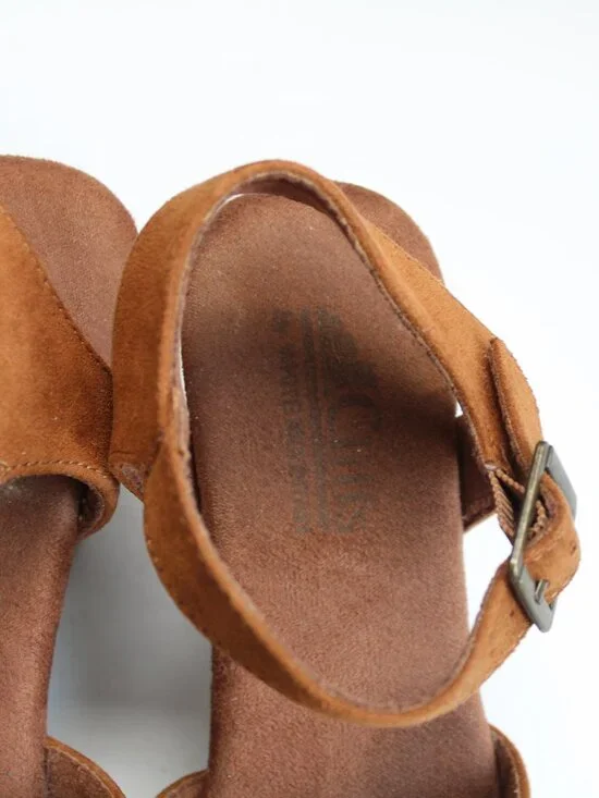 Cliffs by White Mountain Cassidy Brown Faux Suede Heeled Cushioned Clogs sz 5.5 - Picture 9 of 10